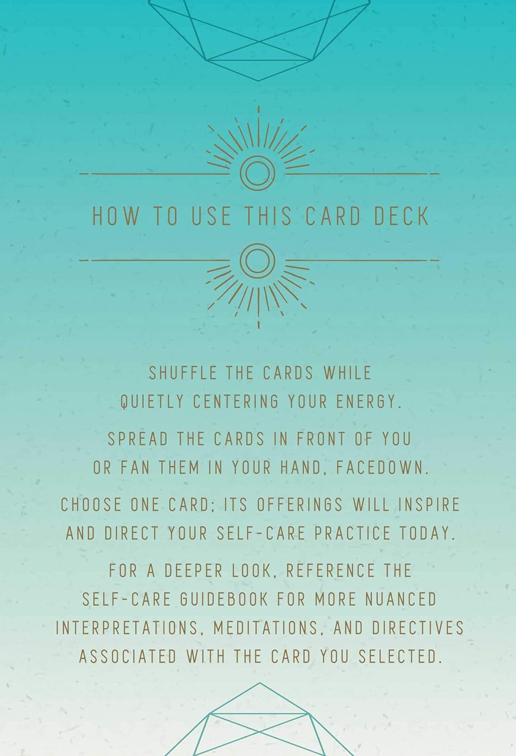 SELF-CARE Inspirational Card Deck & Notebook